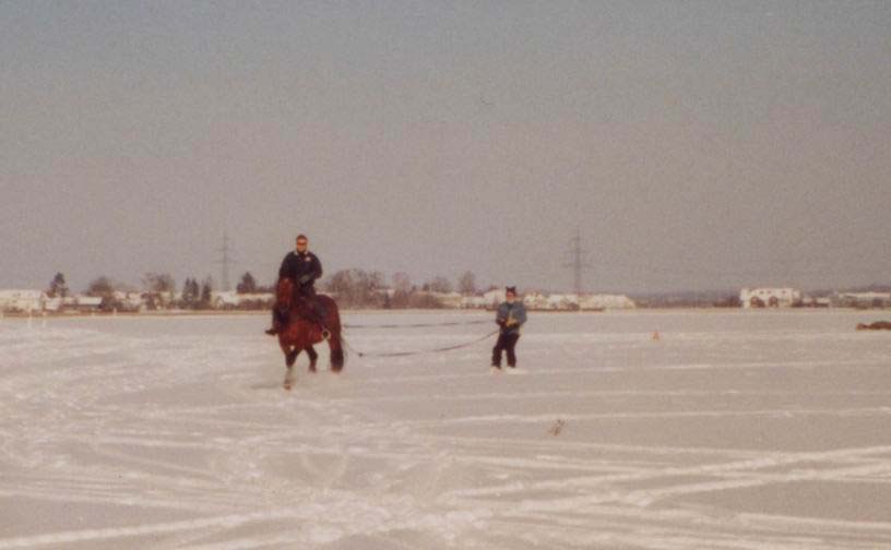 Martin mit Raphi und Tobi auf dem Weg zur Startlinie